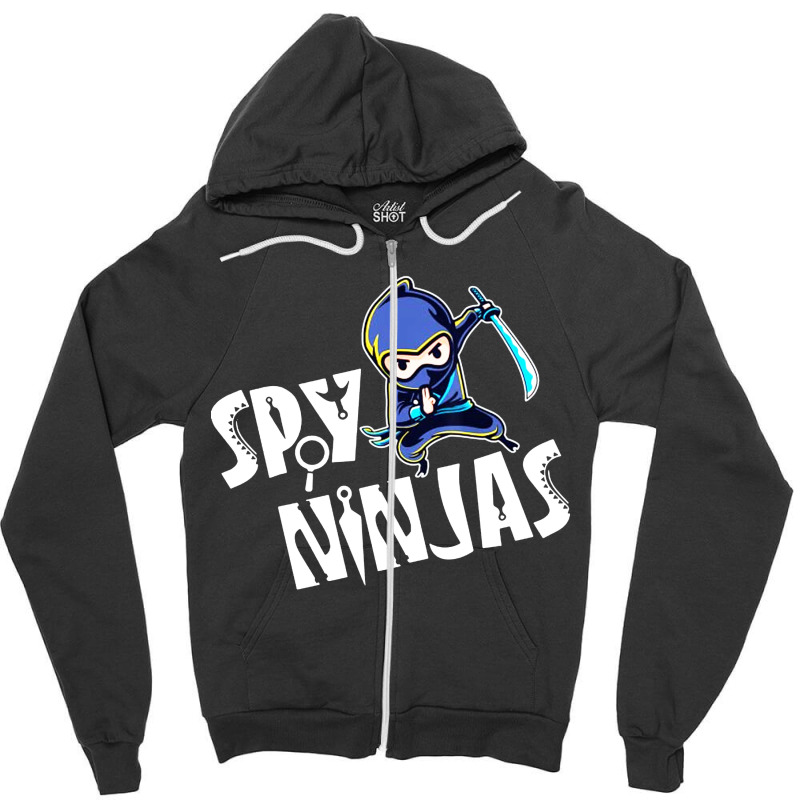 Spy Gaming Ninjas Gamer Funny Zipper Hoodie by liqualyfu | Artistshot