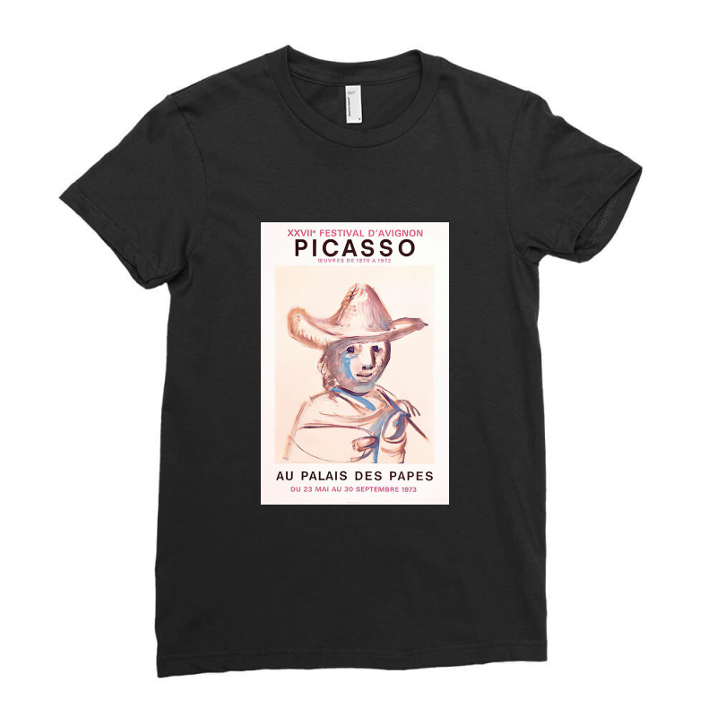 Festival Davignon Palais Des Papes Pablo Picasso Ladies Fitted T-Shirt by scottrussell | Artistshot