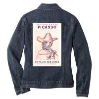 Festival Davignon Palais Des Papes Pablo Picasso Ladies Denim Jacket | Artistshot