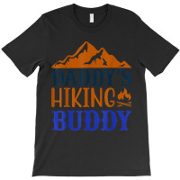 Hiking Daddy's Hiking Buddy Vintage Mountains Campfire Father's Day T-shirt | Artistshot