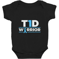 T1d Warrior   Type 1 Diabetes Awareness Diabetic Baby Bodysuit | Artistshot