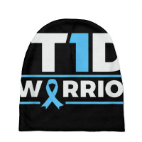 T1d Warrior   Type 1 Diabetes Awareness Diabetic Baby Beanies | Artistshot