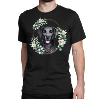 Black Labrador Retriever Dog Portrait T  Shirt Black Labrador Retrieve Classic T-shirt | Artistshot