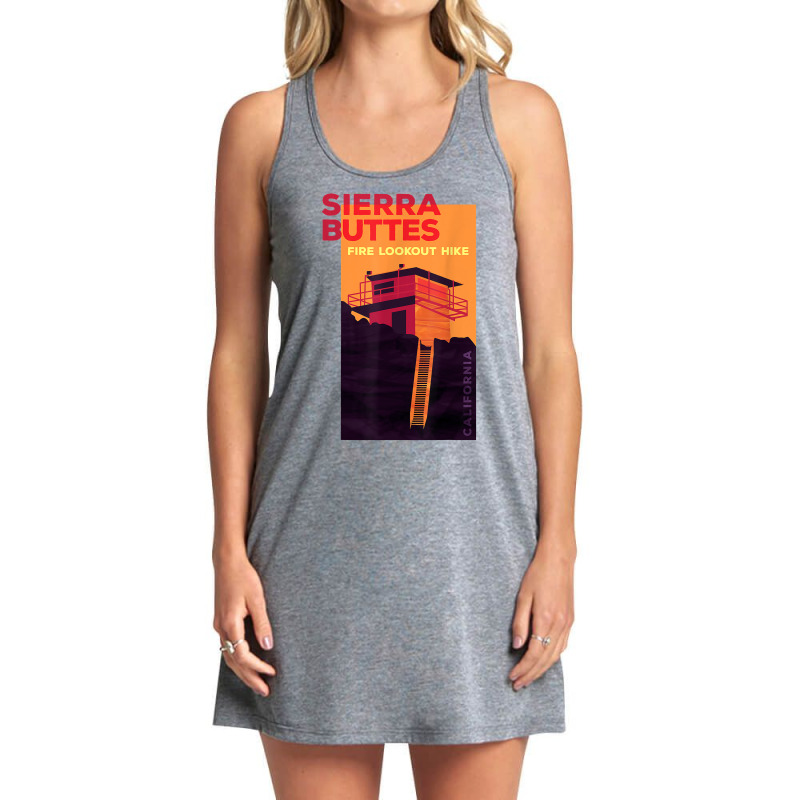 Sierra Buttes Fire Lookout Hike   California T Shirt Tank Dress by johnjosephmenk | Artistshot