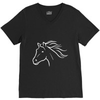 Minimal Horse Head Animal Artist Equestrian Men Women Kids T Shirt V-neck Tee | Artistshot