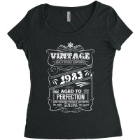 Vintage Aged To Perfection 1983 Women's Triblend Scoop T-shirt | Artistshot