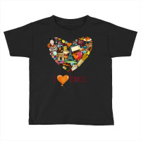 I Love Paris, Lovely Paris France Eiffel Tower Illustration T Shirt Toddler T-shirt | Artistshot