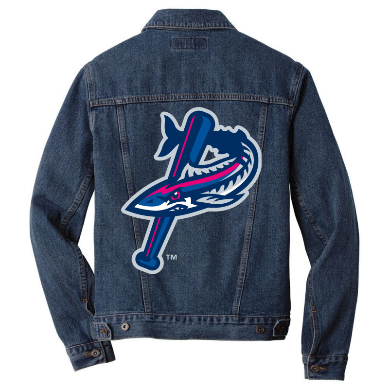 Pensacola,blue,wahoos Men Denim Jacket | Artistshot