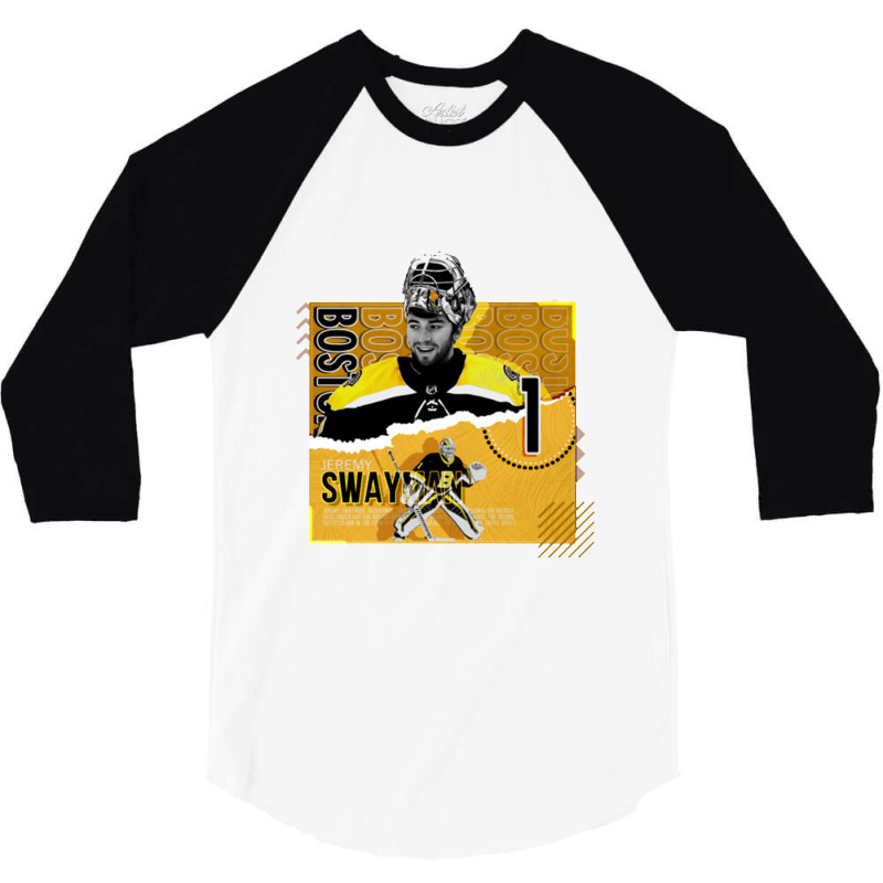 Jeremy Swayman Hockey 3/4 Sleeve Shirt by liburdowu | Artistshot