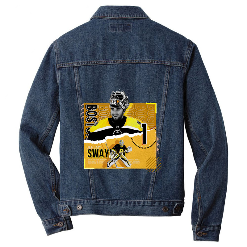 Jeremy Swayman Hockey Men Denim Jacket by liburdowu | Artistshot