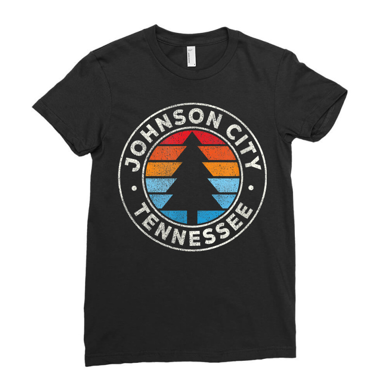 Johnson City Tennessee Tn Vintage Graphic Retro 70s T Shirt Ladies Fitted T-Shirt by harmanyuan | Artistshot