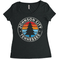 Johnson City Tennessee Tn Vintage Graphic Retro 70s T Shirt Women's Triblend Scoop T-shirt | Artistshot