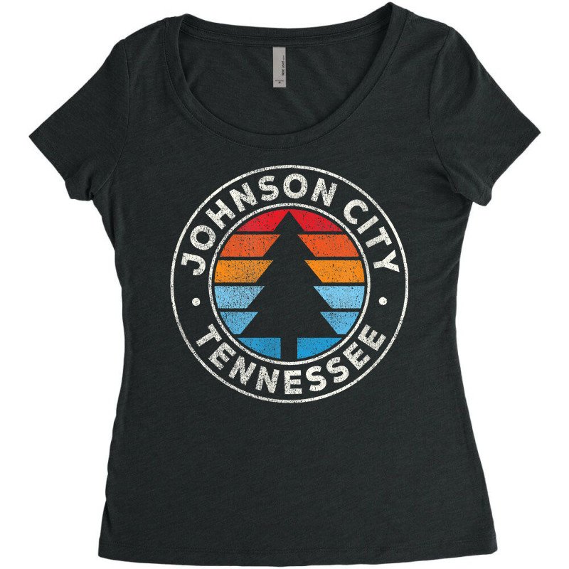 Johnson City Tennessee Tn Vintage Graphic Retro 70s T Shirt Women's Triblend Scoop T-shirt by harmanyuan | Artistshot