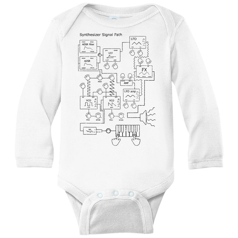 Modular Synthesizer For Electronic Musician T Shirt Long Sleeve Baby Bodysuit | Artistshot