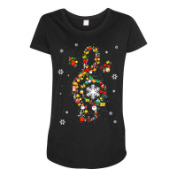 Music Note Symbol Christmas For Music Teacher Musicians T Shirt Maternity Scoop Neck T-shirt | Artistshot