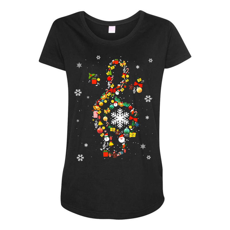 Music Note Symbol Christmas For Music Teacher Musicians T Shirt Maternity Scoop Neck T-shirt by HUUY | Artistshot