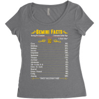 Gemini Facts Zodiac Women's Triblend Scoop T-shirt | Artistshot