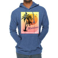 Maldives Retro Vintage Sunset T Shirt Lightweight Hoodie | Artistshot