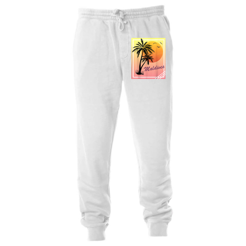 Maldives Retro Vintage Sunset T Shirt Unisex Jogger | Artistshot