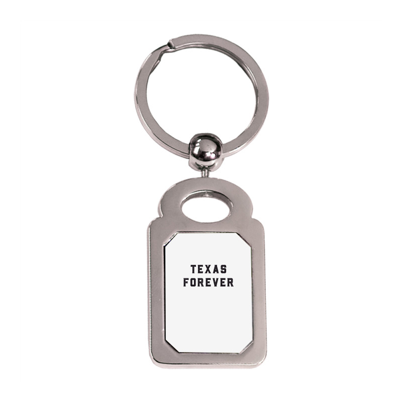 Texas Forever Shirt  Distressed Bold Design Silver Rectangle Keychain | Artistshot