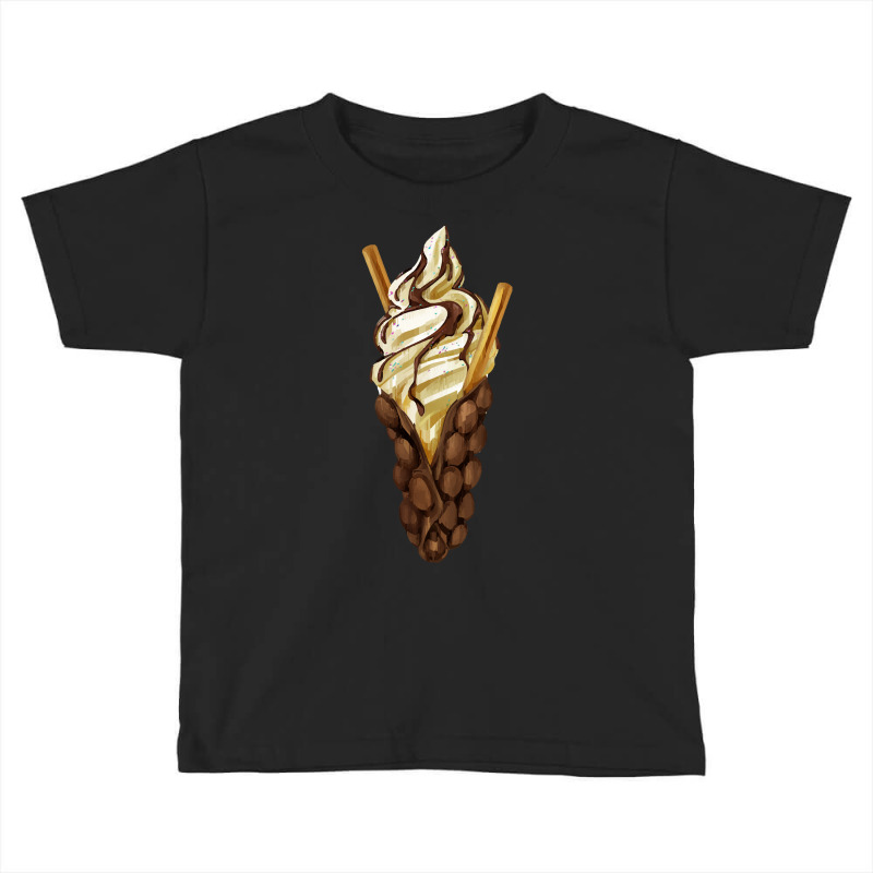 Bubble Waffle Ice Cream T  Shirt Egg Bubble Chocolate Waffle Vanilla I Toddler T-shirt by salesmanhuh | Artistshot