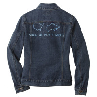 Shall We Play A Game Wargames Gaming T Shirt Ladies Denim Jacket | Artistshot