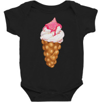 Bubble Waffle Ice Cream T  Shirt Egg Bubble Waffle Vanilla Ice Cream W Baby Bodysuit | Artistshot