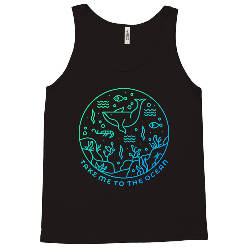 Take Me To The Ocean Tank Top by VEKTORKITA | Artistshot