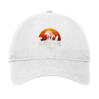 Womens Galveston Island Tx Texas Beach Palms Vacation Surf Sundown V N Adjustable Cap | Artistshot