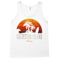 Womens Galveston Island Tx Texas Beach Palms Vacation Surf Sundown V N Tank Top | Artistshot