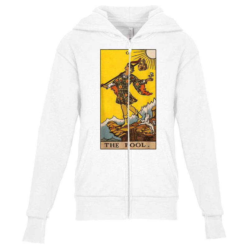 The Fool Tarot Card Major Arcana Card Zero 0 T Shirt Youth Zipper Hoodie by waltervanderwilt1 | Artistshot