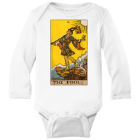 The Fool Tarot Card Major Arcana Card Zero 0 T Shirt Long Sleeve Baby Bodysuit | Artistshot