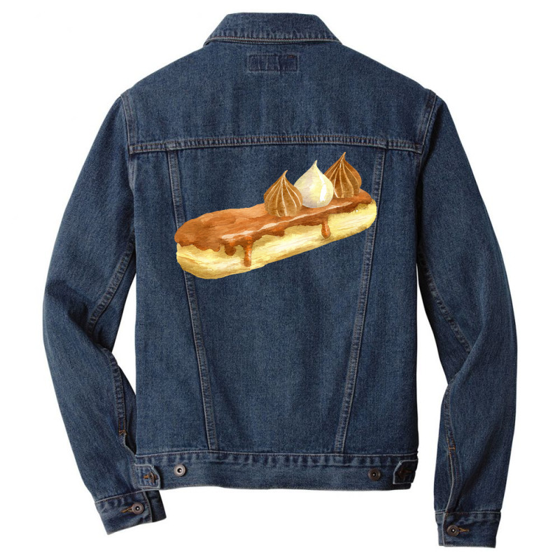 Caramel Eclair T  Shirt Salted Caramel Eclair With Meringue Toppings T Men Denim Jacket | Artistshot