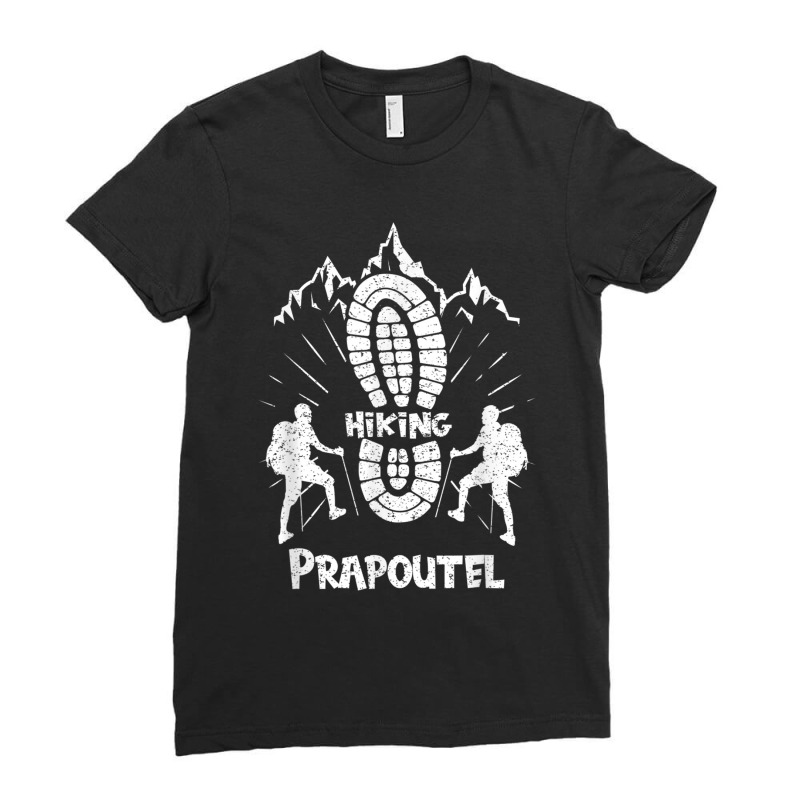 Hiking Hiker Prapoutel France Hiking Vacation Ski Ladies Fitted T-Shirt by criticizematter | Artistshot