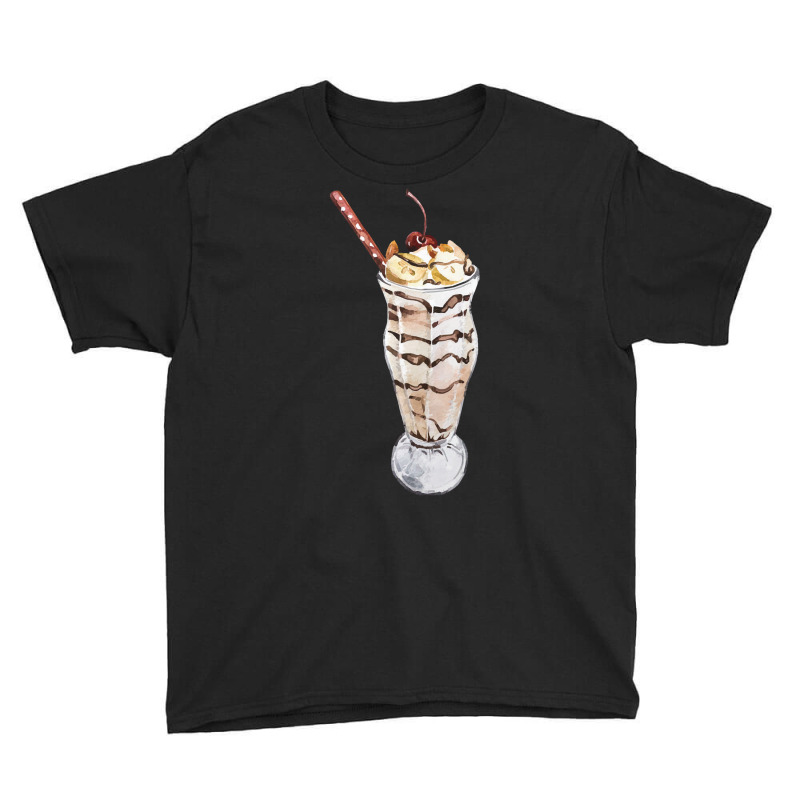 Chocolate Banana Vanilla Sundae T  Shirt Banana Chocolate Milkshake Wi Youth Tee by salesmanhuh | Artistshot