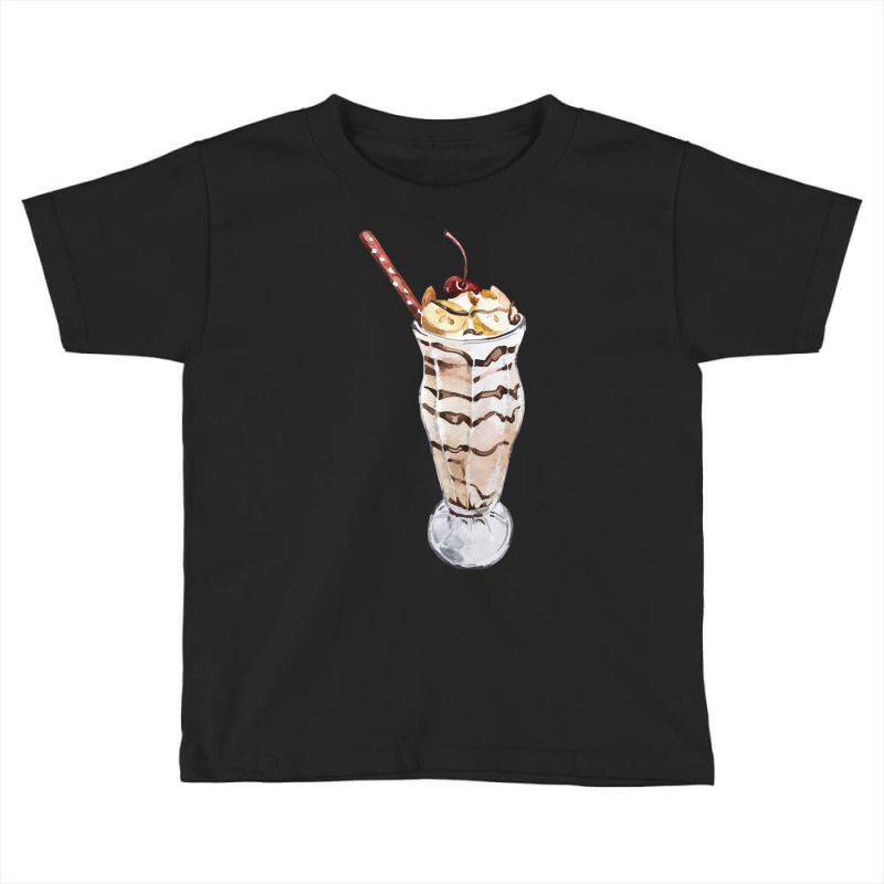 Chocolate Banana Vanilla Sundae T  Shirt Banana Chocolate Milkshake Wi Toddler T-shirt by salesmanhuh | Artistshot