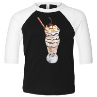 Chocolate Banana Vanilla Sundae T  Shirt Banana Chocolate Milkshake Wi Toddler 3/4 Sleeve Tee | Artistshot