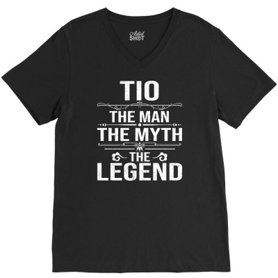 Grandpa Tio The Man The Myth Legend Fathers Day Gift V-neck Tee Designed By Tieart