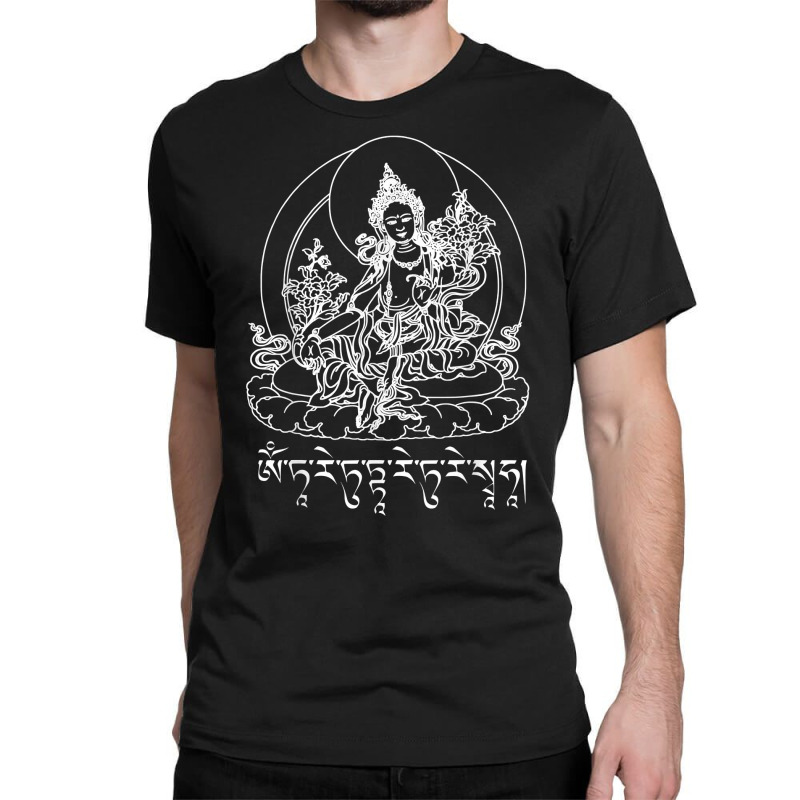 Buddha Green Tara Mantra Tibetan Buddhism Vajrayana T Shirt Classic T-shirt by valerietaverna | Artistshot