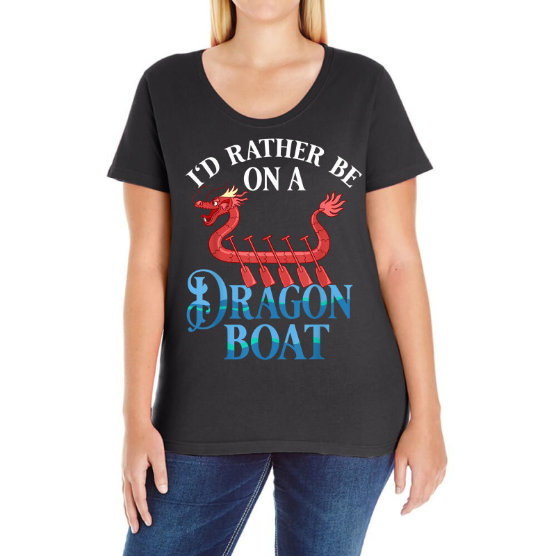 Dragon Boat Racing Festival Paddle Chinese Boating T Shirt Ladies Curvy T-Shirt by belewomritans | Artistshot