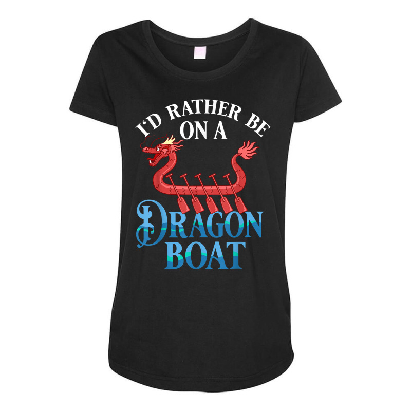 Dragon Boat Racing Festival Paddle Chinese Boating T Shirt Maternity Scoop Neck T-shirt by belewomritans | Artistshot