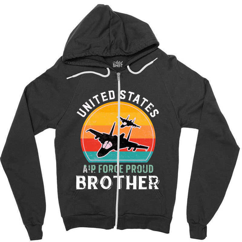 United States Air Force Proud Brother, 4th Of July Independence Day Zipper Hoodie by liburdowu | Artistshot