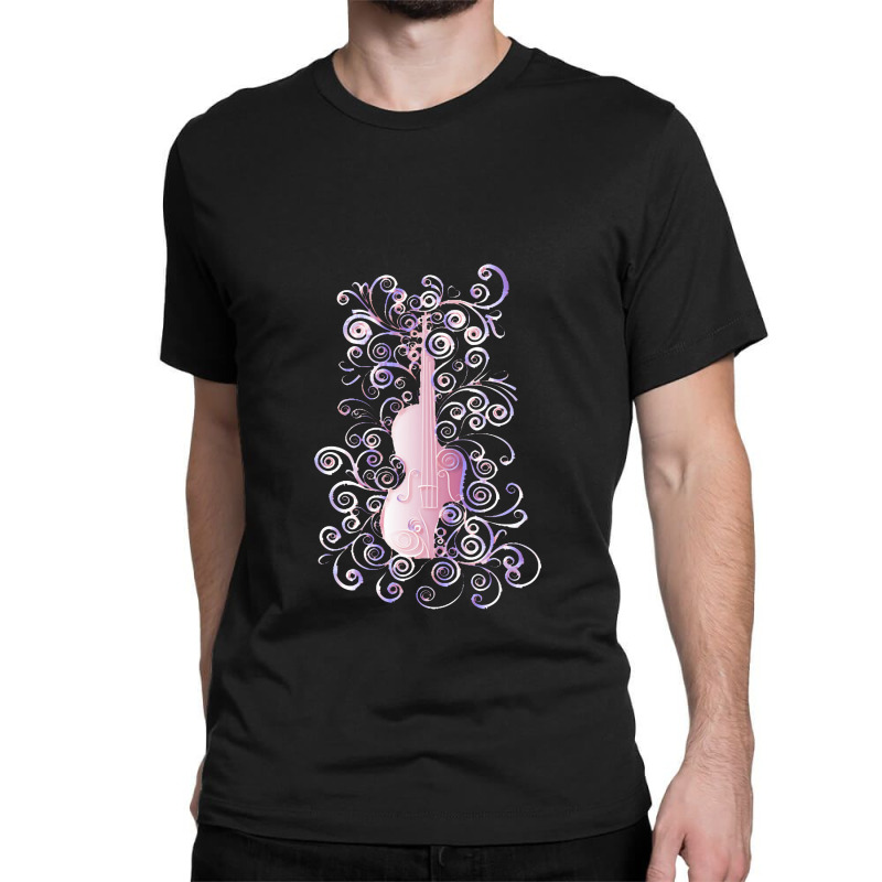 Violin Music Musical Instrument Violin Flourish Classic T-shirt by liburdowu | Artistshot