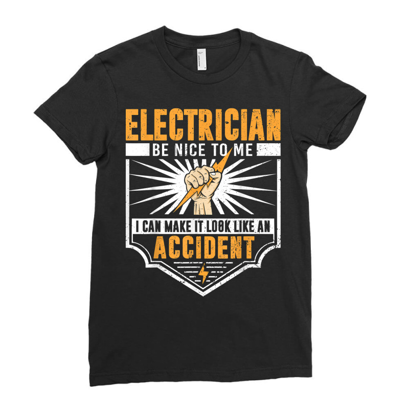 Funny Electrician Art Men Women Work Electrical Engineer T Shirt Ladies Fitted T-Shirt by valerietaverna | Artistshot