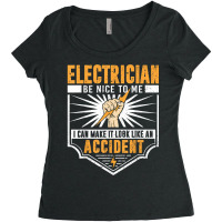 Funny Electrician Art Men Women Work Electrical Engineer T Shirt Women's Triblend Scoop T-shirt | Artistshot