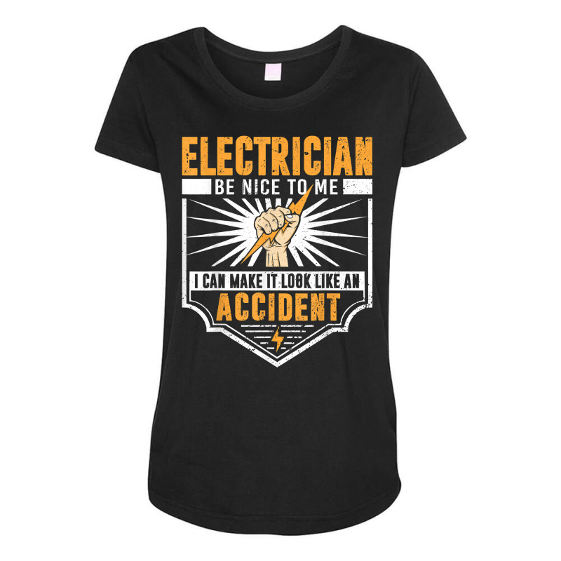 Funny Electrician Art Men Women Work Electrical Engineer T Shirt Maternity Scoop Neck T-shirt by valerietaverna | Artistshot