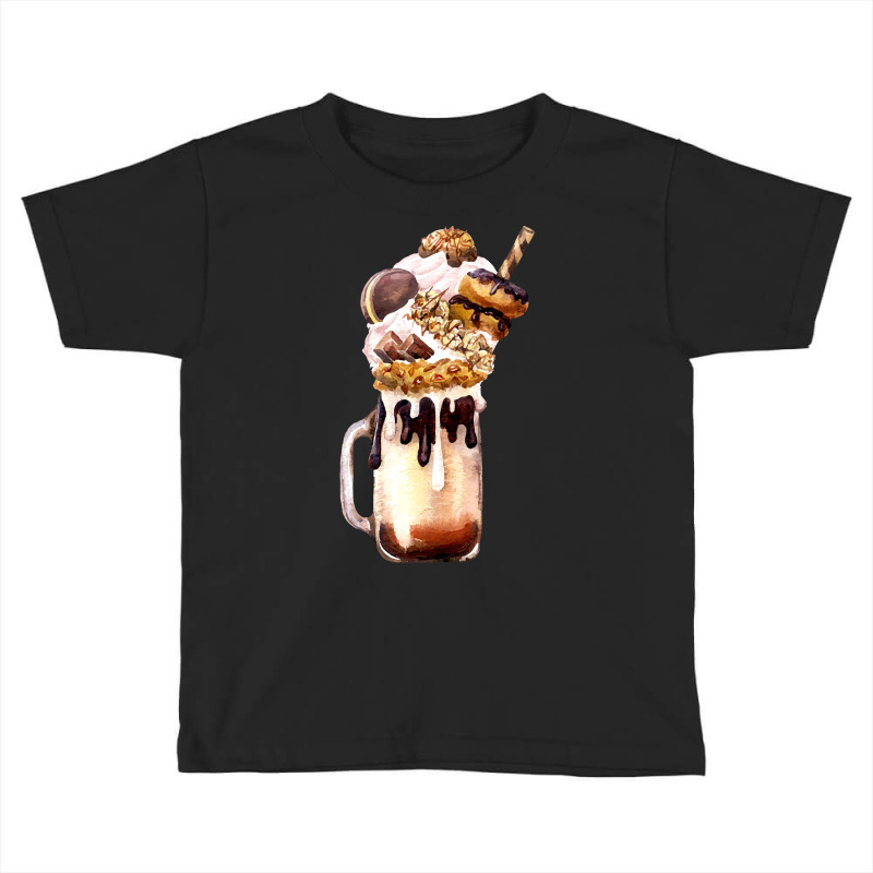 Chocolate Vanilla Milkshake T  Shirt Caramel Overshake Topped With Pop Toddler T-shirt by salesmanhuh | Artistshot