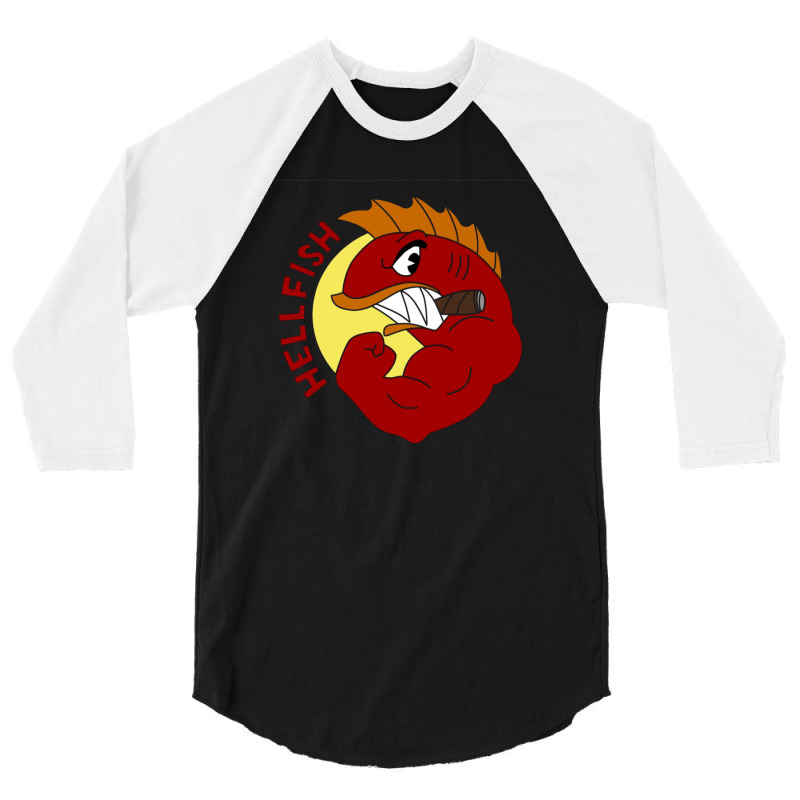 The Flying Hellfish 3/4 Sleeve Shirt | Artistshot