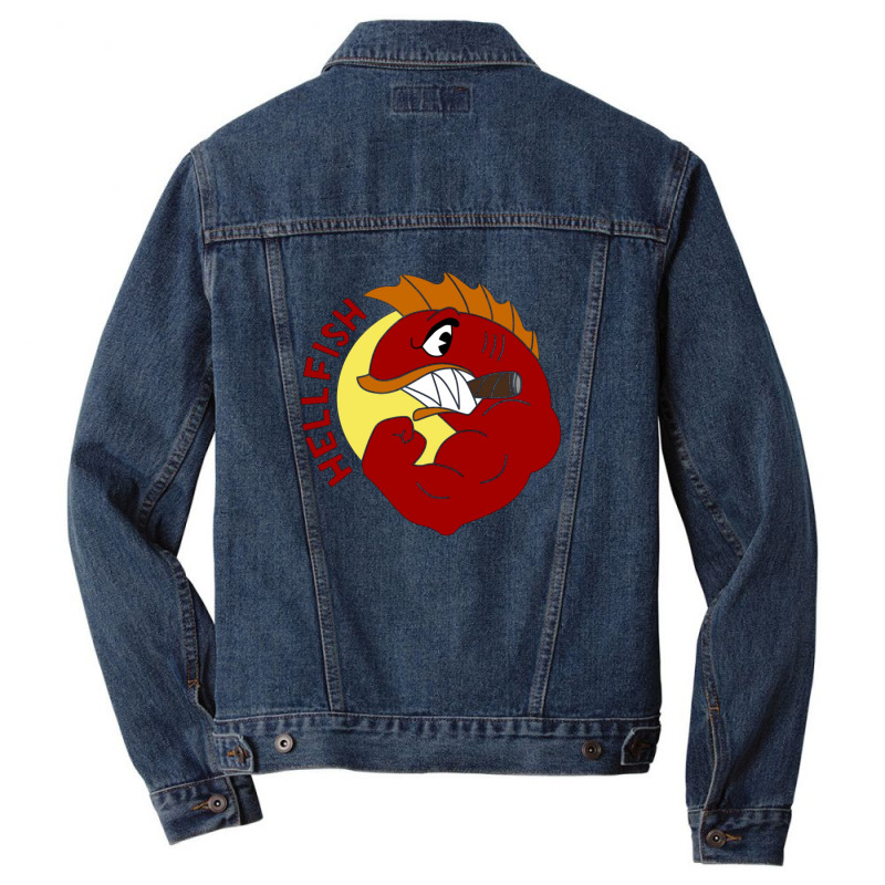 The Flying Hellfish Men Denim Jacket | Artistshot