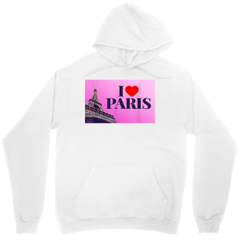 I Love Paris, Lovely Paris France Eiffel Tower Illustration T Shirt Unisex Hoodie by kasaqcsegurc | Artistshot